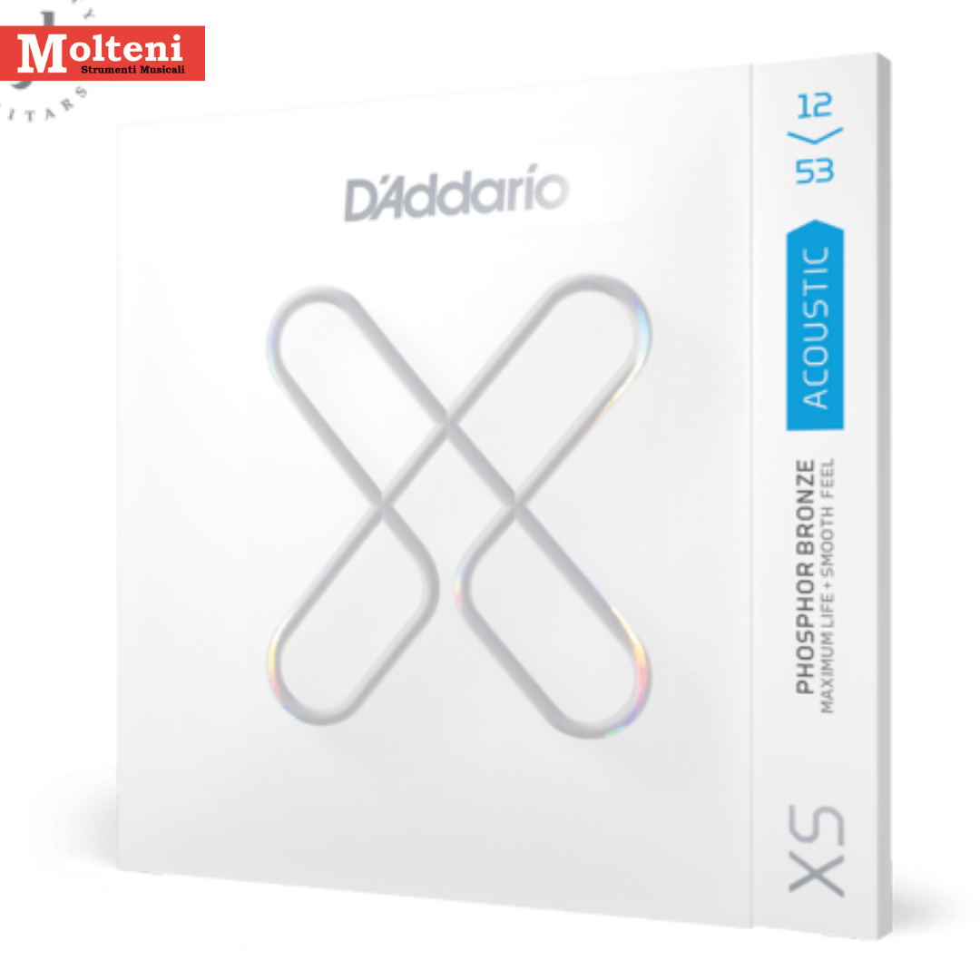 D'Addario XSAPB1253 - Set corde per chitarra acustica/folk 12-53