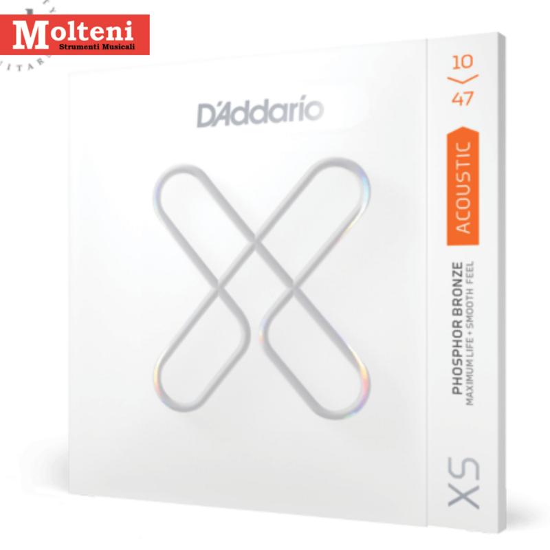 D'Addario XSAPB1047 - Set corde per chitarra acustica/folk 10-47