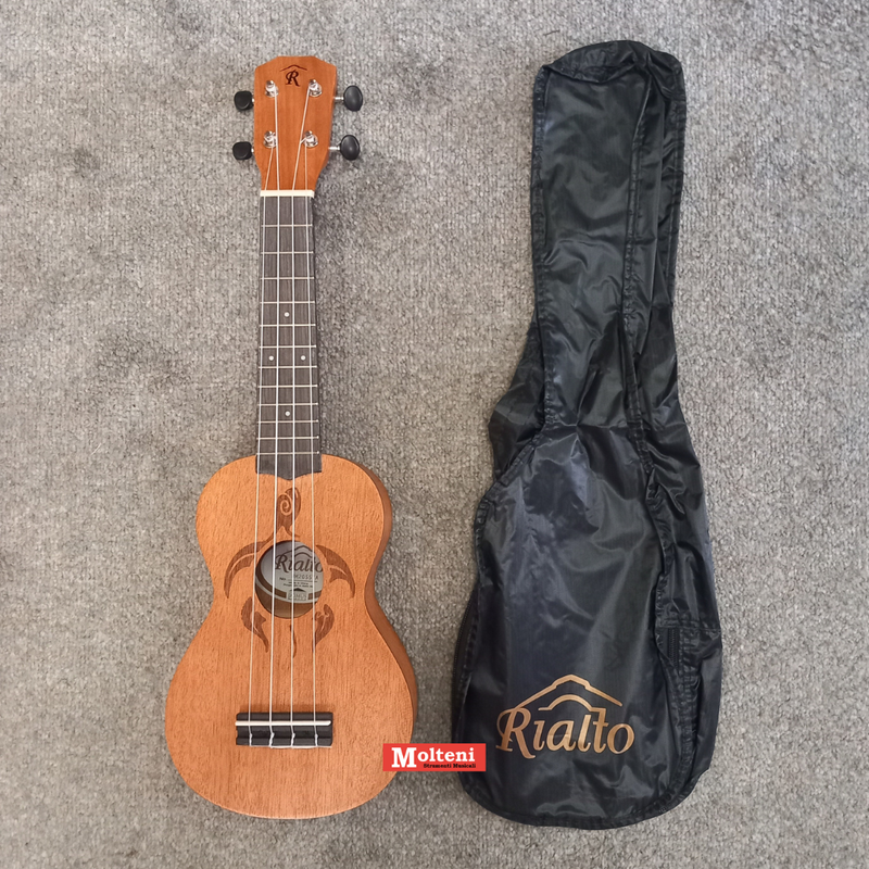 RIALTO UM2055TA - Ukulele soprano con incisione tartaruga