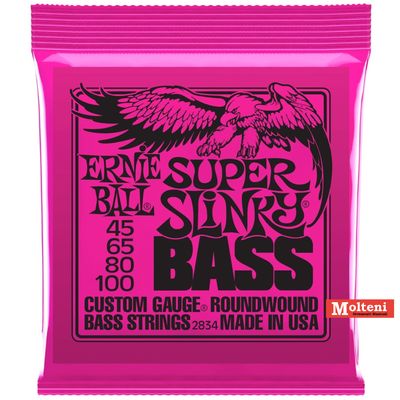 Ernie Ball 2834 - Set 4 corde per basso Nickel wound 45-100