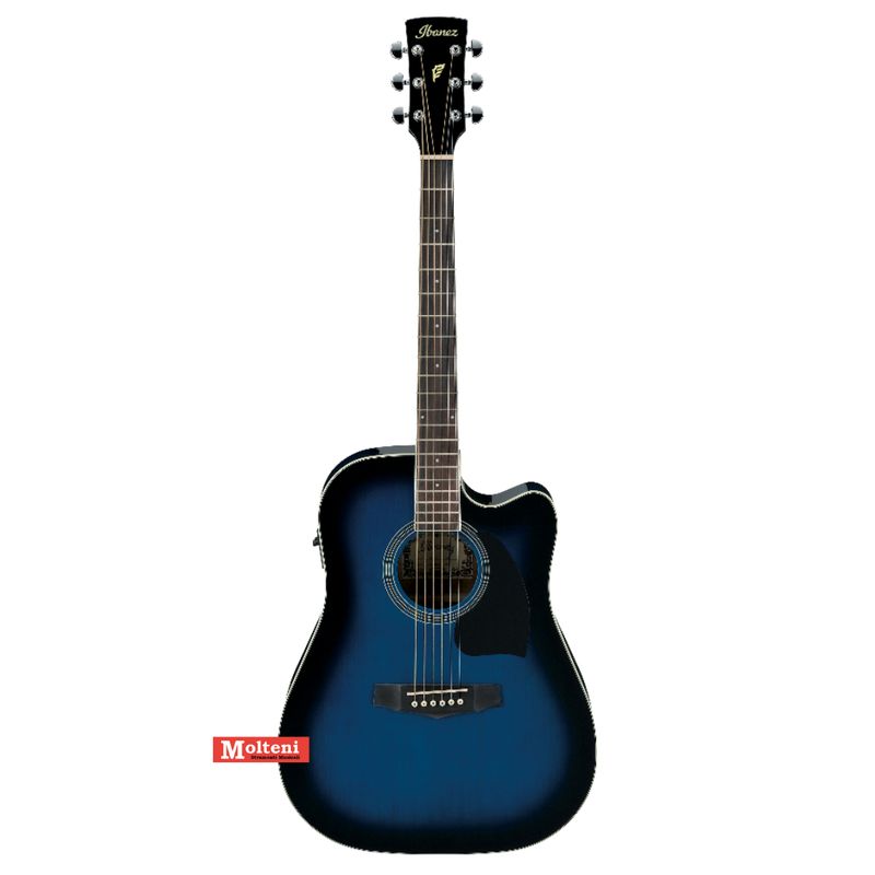 IBANEZ PF15ECE-TBS - Chitarra acustica elettrificata trasparent blue