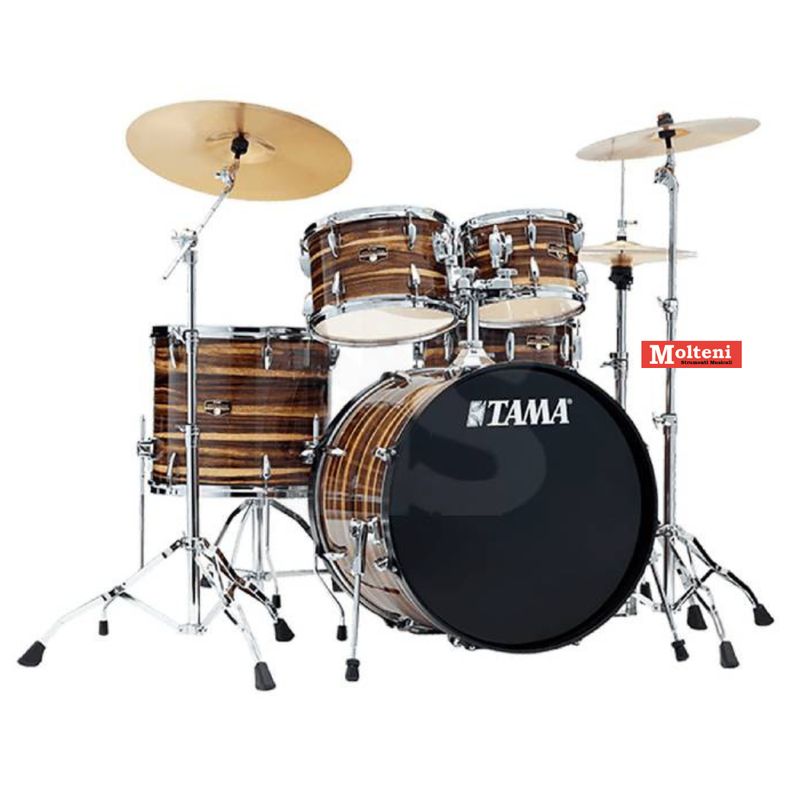 TAMA IMPERIALSTAR - Set batteria 5 pezzi colore Coffee Teak Wrap con piatti MEINL