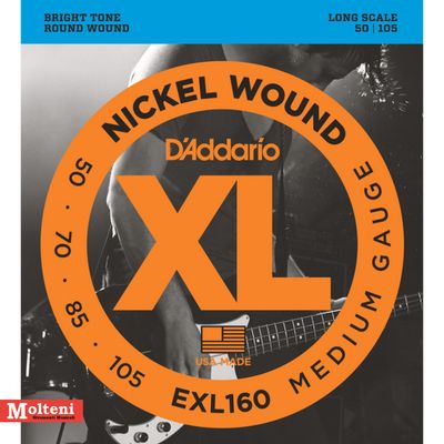 D'Addario EXL160 - Set corde per basso Nickel wound 50-105