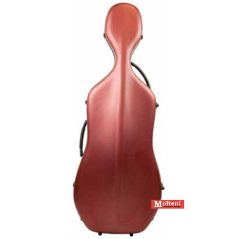 Domus CVC2133 Custodia sagomata per violoncello 4/4 in PVC colore rosso satinato