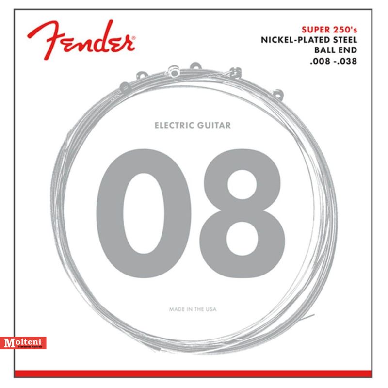 Fender SUPER 250SL - Set corde per chitarra elettrica 08-38 NICKEL-PLATED STEEL