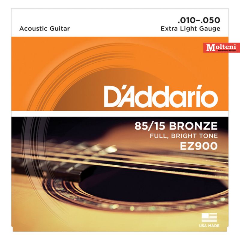 D'Addario EZ900 Set corde chit acustica/folk 10-50 Bronze