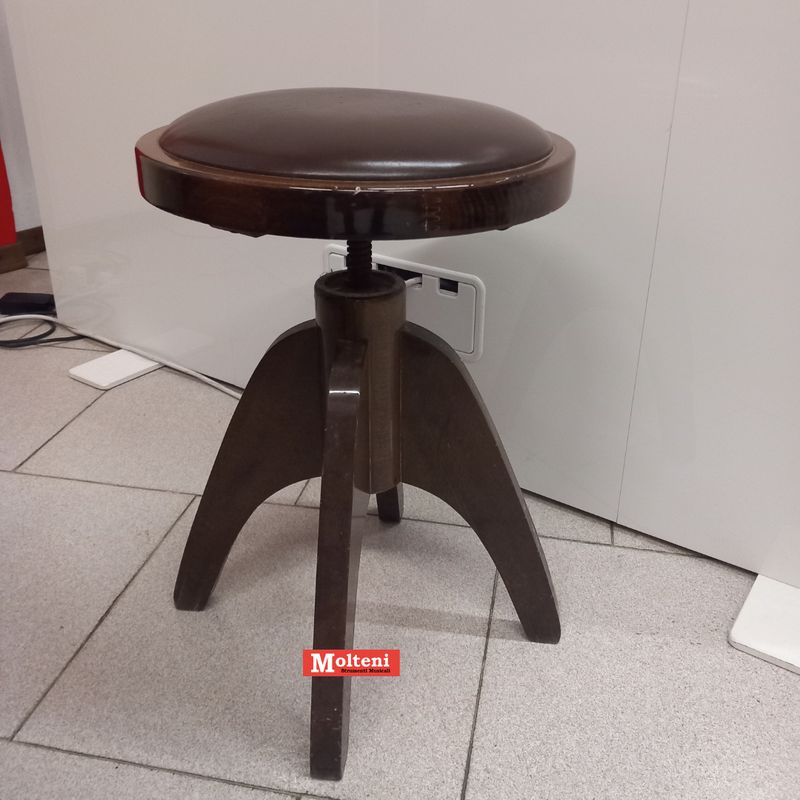 Sgabello regolabile per pianoforte colore marrone lucido - USATO