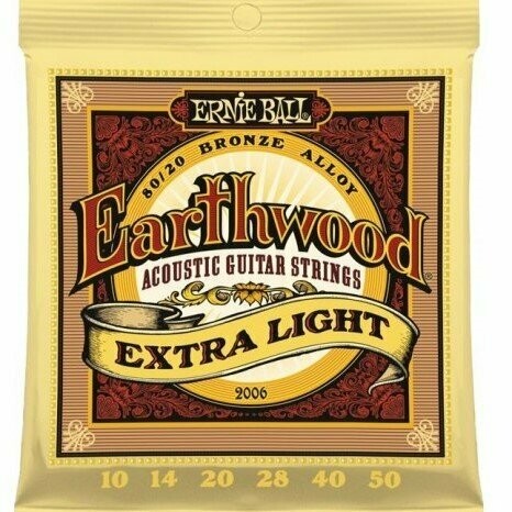 Ernie Ball Earthwood 2006 Set corde per chitarra acustica/folk 10-50 Bronze