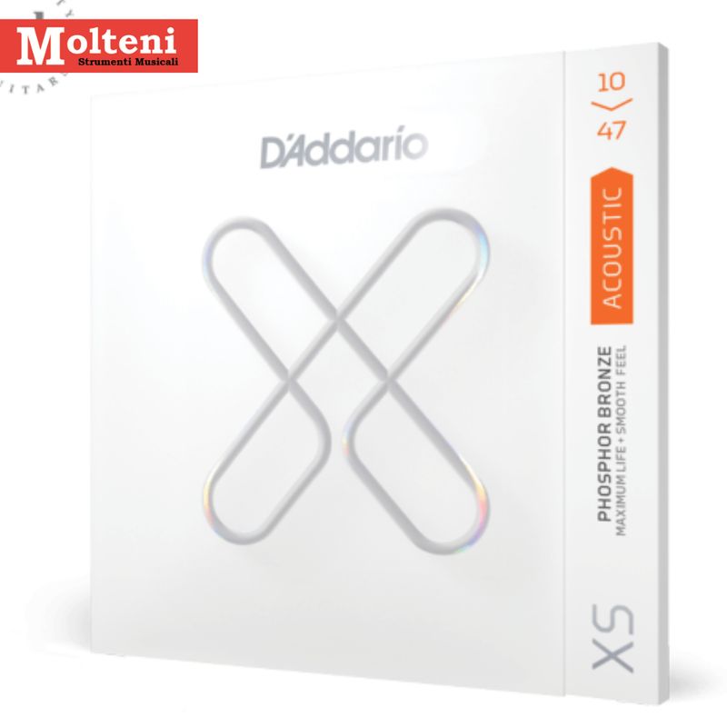 D'Addario XSAPB1047 - Set corde per chitarra acustica/folk 10-47