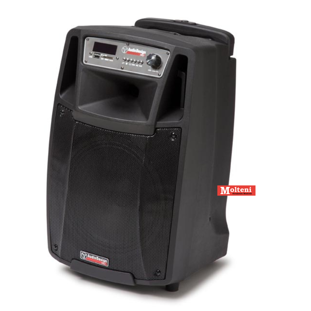 AUDIODESIGN M215 W/L CASSA 750W A BATTERIA CON 2 RADIOMICROFONI