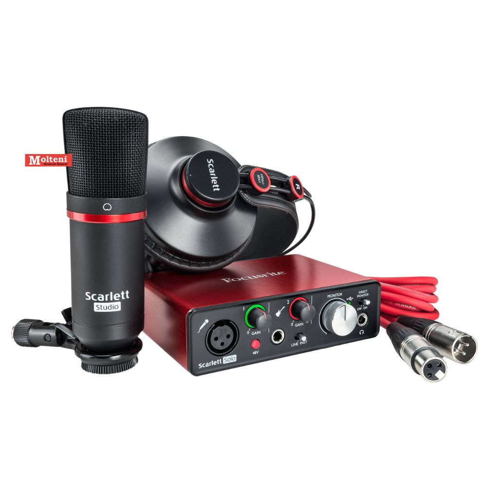 Focusrite Scarlett Solo Studio 4th gen – Scheda audio con cuffia e microfono