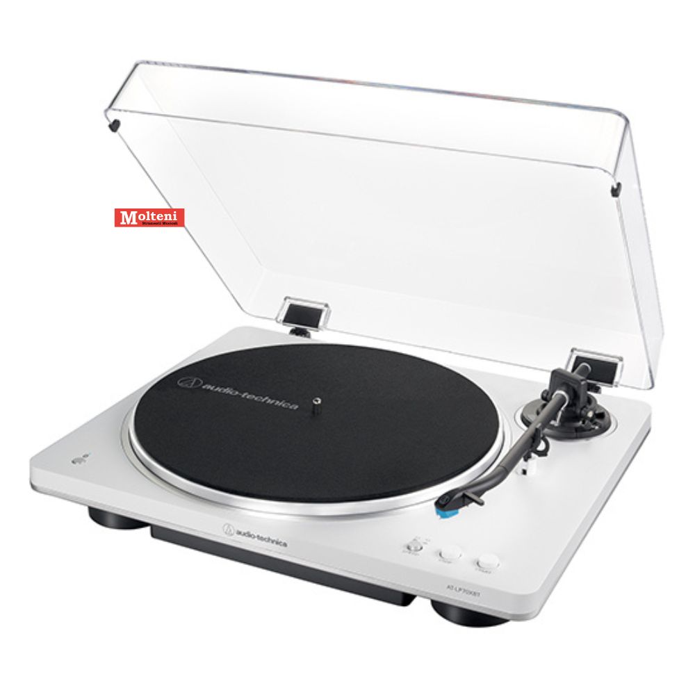 Audio Technica - LP70XBTWS giradischi automatico con trazione a cighia e Bluetooth - Colore bianco/argento