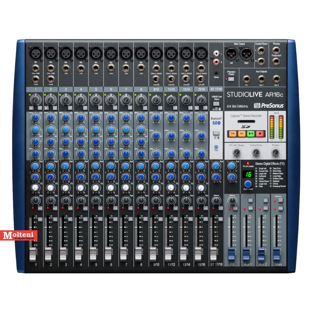 Presonus AR16C mixer 16 ingressi con registratore
