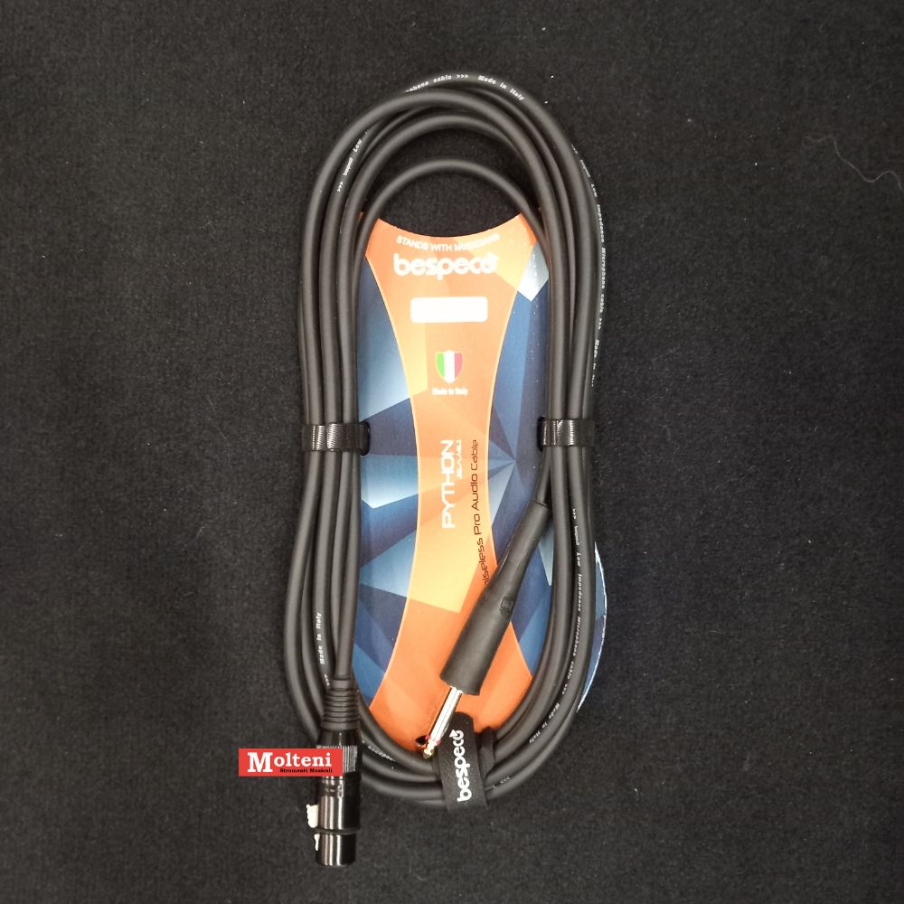 Bespeco PYMA450BK – Cavo XLR-Jack 6,3 mt. 4,5 per microfono
