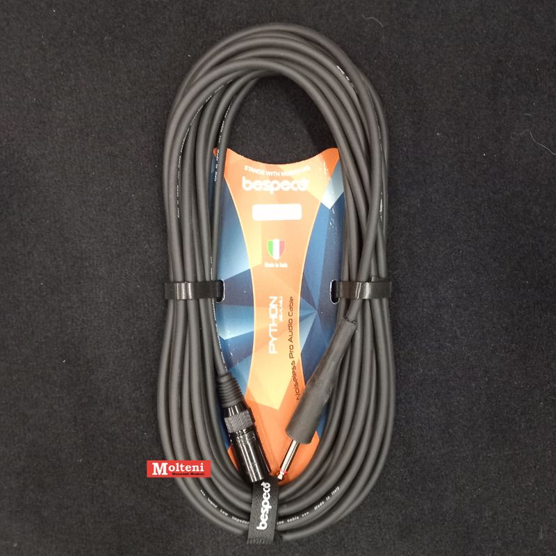 Bespeco PYMM900BK – Cavo XLR-Jack 6,3 mt. 9 per cassa acustica
