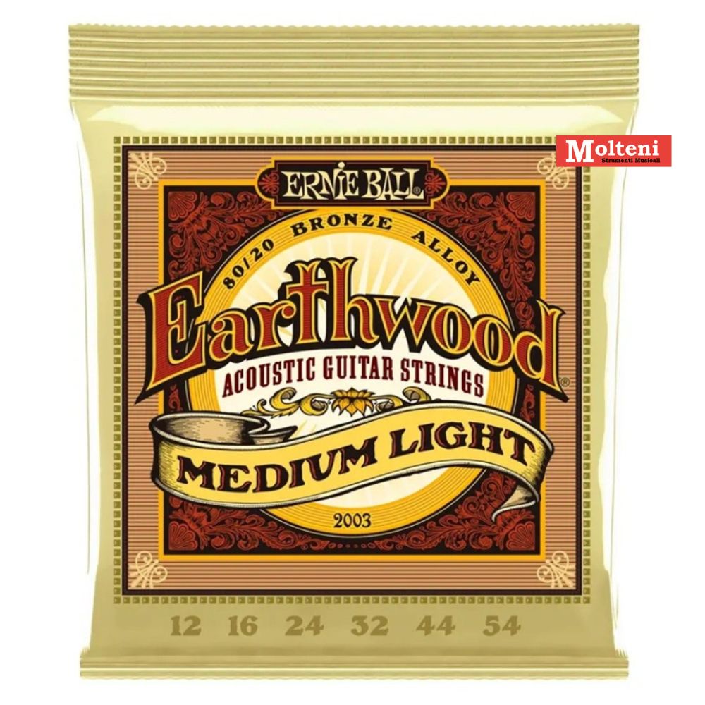 Ernie Ball Earthwood 2003 Set corde chit acustica/folk 12-54 Bronze Ernie Ball Earthwood 2003 Set corde chit acustica/folk 12-54 Bronze