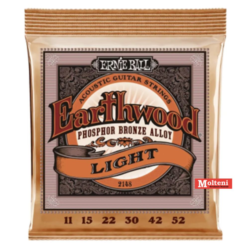 Ernie Ball Earthwood 2148 Set corde chit acustica/folk 11-52 Phosphor Bronze Ernie Ball Earthwood 2148 Set corde chit acustica/folk 11-52 Phosphor Bronze
