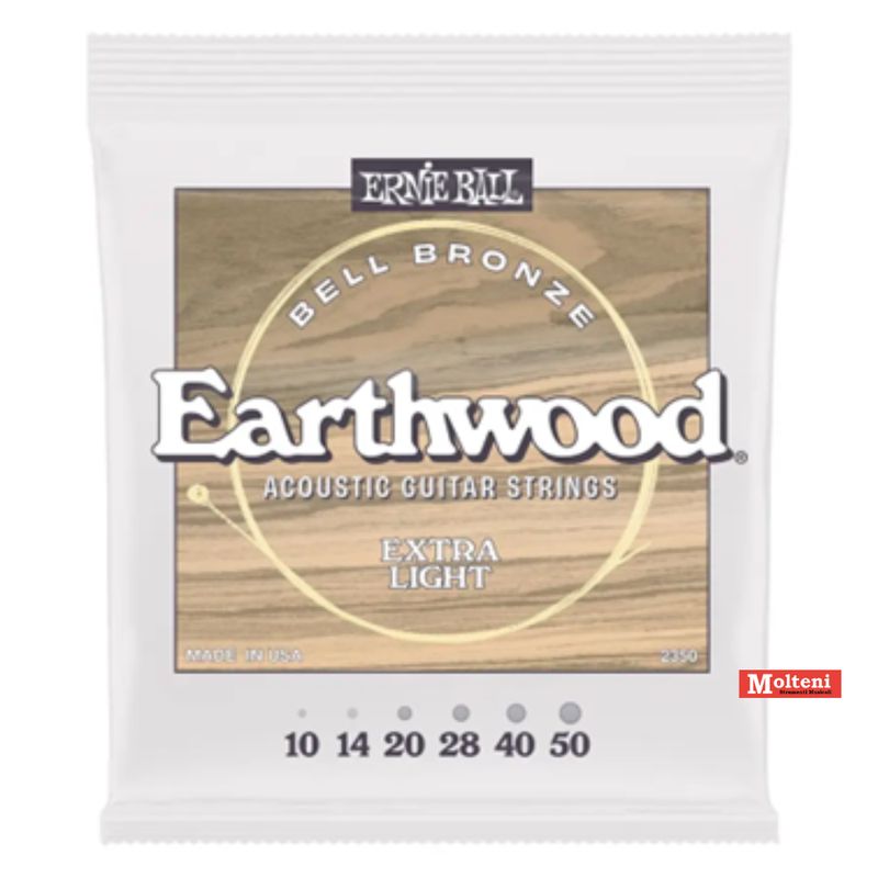 Ernie Ball Earthwood 2350 Set corde per chitarra acustica/folk 10-50 Bell Bronze