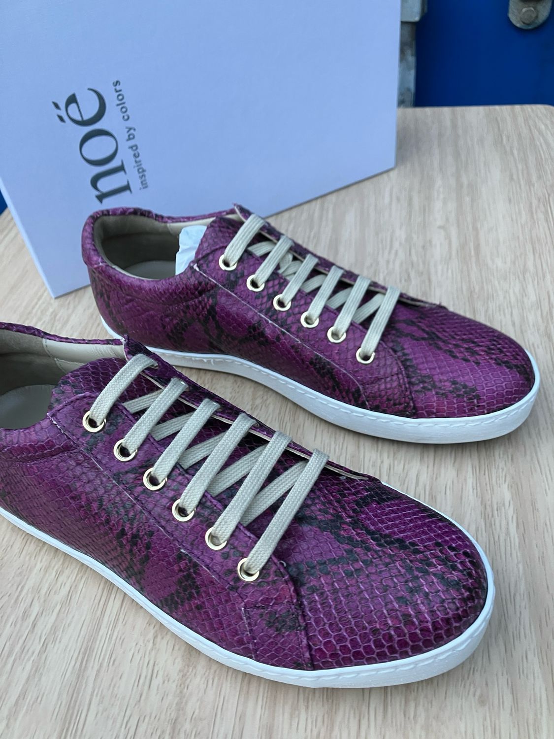 Naby sneaker - Purple Snake Print