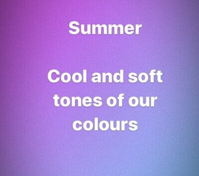Summer colours - cool soft tones