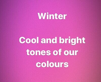 Winter colours - cool bright tones