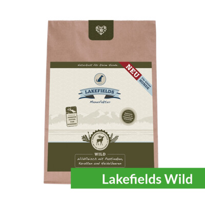 Lakefields Wild Trockenfleisch Menü f. kleine Hunde