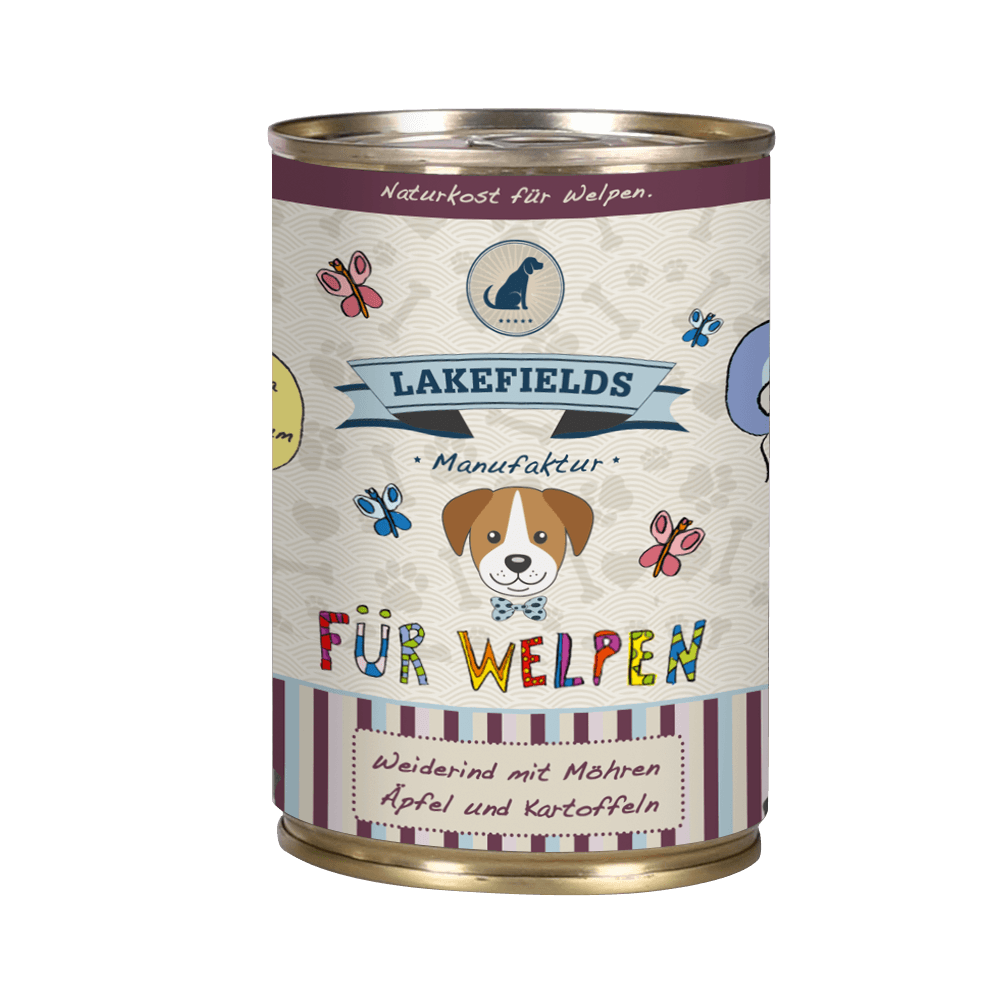 Lakefields DOSENFLEISCH-MENÜ RIND FÜR WELPEN