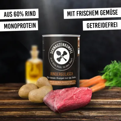 Schnauzenkumpel Döner. Rindergulasch.