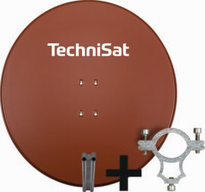 TechniSat SATMAN 850 PLUS inkl. LNB-Halteschelle (40mm) ziegelrot