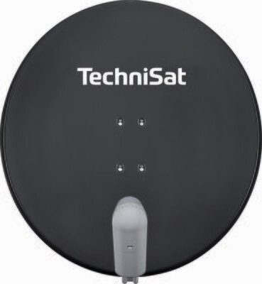 TechniSat SATMAN 850 PLUS mit UNYSAT Universal-Quattro-Switch-LNB, schiefergrau