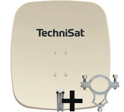 TechniSat SATMAN 65 PLUS inkl. LNB-Halteschelle (40mm) beige