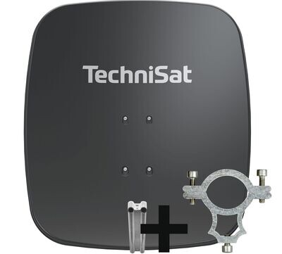 TechniSat SATMAN 65 PLUS inkl. LNB-Halteschelle (40mm) schiefergrau