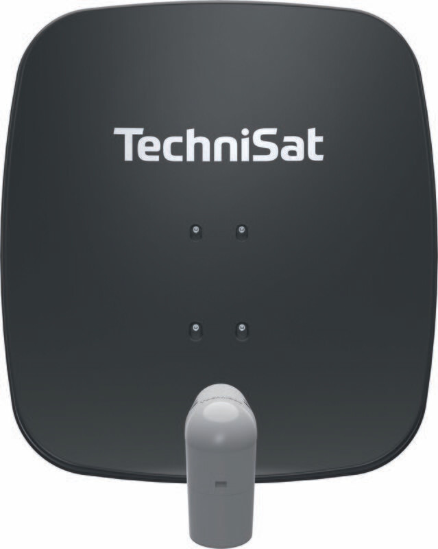 TechniSat SATMAN 65 PLUS mit UNYSAT Universal-Twin-LNB, schiefergrau