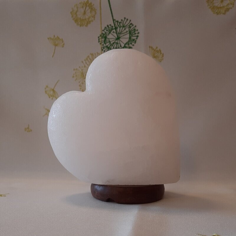 Salzlampe "HERZ1 - weiß"