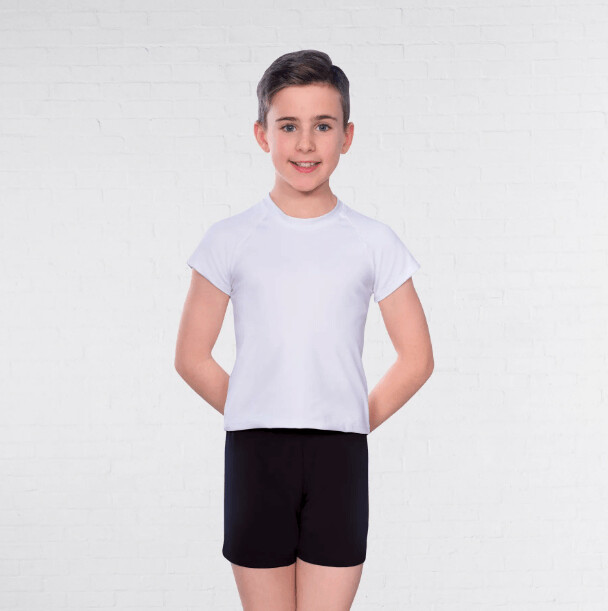 White Raglan Sleeve Crew Neck T-Shirt