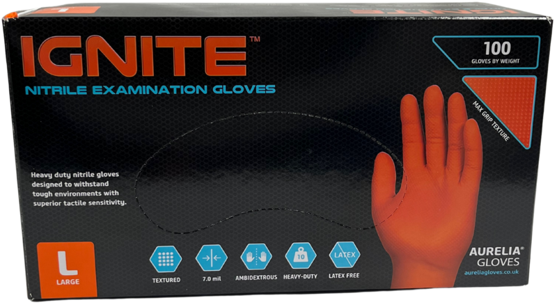 Ignite Orange Grip  Nitrile