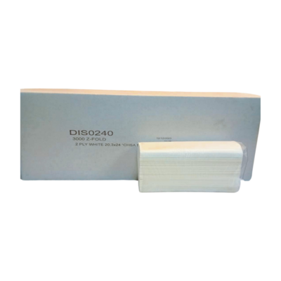 Z Fold 2ply White Hand Towels or Interfold 2ply White Hand Towels