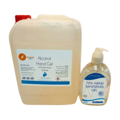 Alcohol Gel 500ml or 5 Ltr (or alcohol free)