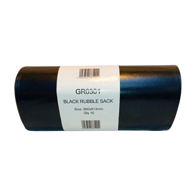 Black Rubble Sacks And Black Waste Sacks on Roll
