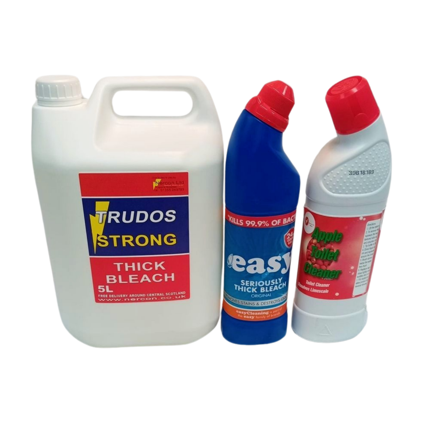 Thick Bleach 750ml or Apple Toilet Cleaner 750ml or Thick Bleach 5lt