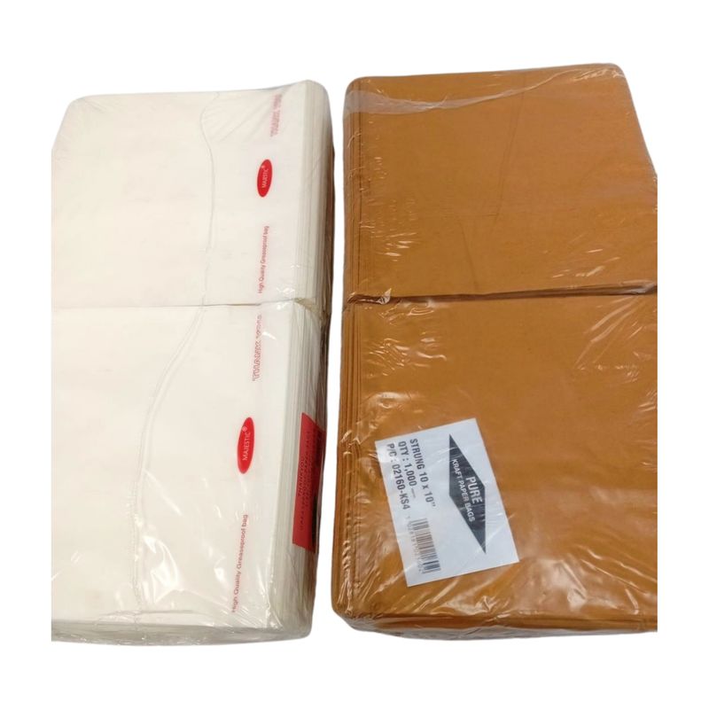 White or Brown Paper Bags And Greaseproof Paper Bags And Greaseproof  Paper And Burger Wrap And Foil Bags