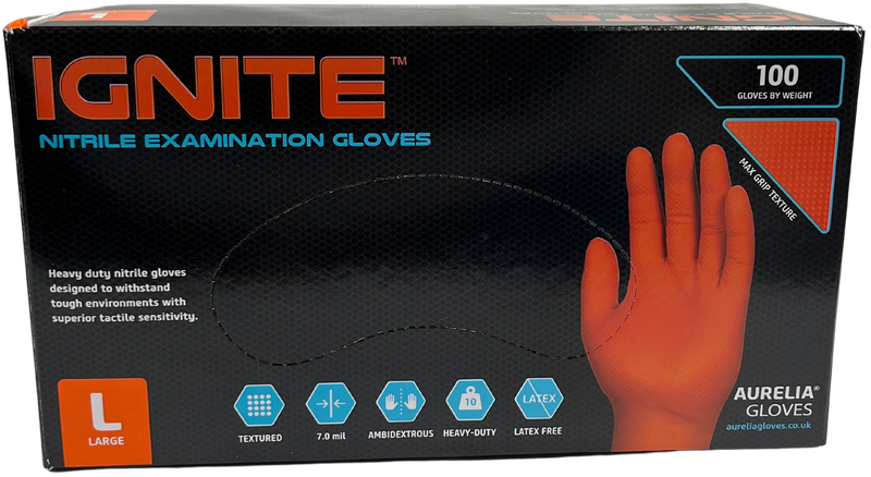 Ignite Orange Grip  Nitrile