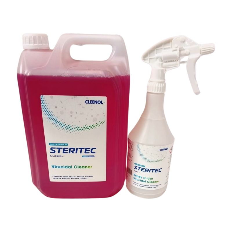 Empty Flask Bottle  or Steritec Concentrate Red 5Ltr