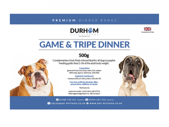 DAF Game & Tripe Dinner 500g