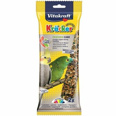Vitakraft Kracker Feather Care for Cockatiels & Parrots 2PK