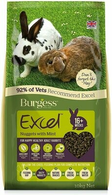Burgess Excel Adult Rabbit Nuggets With Mint 1.5kg