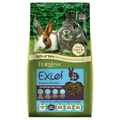 Burgess Excel Junior Dwarf Rabbit Nuggets With Mint 1.5kg