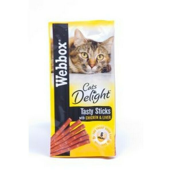 Webbox Cats Delight Tasty Cat Sticks Chicken/Liver 6Stk