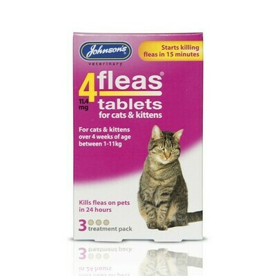 Johnson's 4Fleas Cat Flea Tablets 3Tabs
