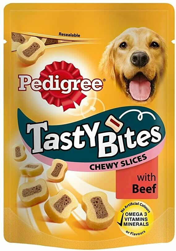 Pedigree Tasty Bites Chewy Slices Beef 155g